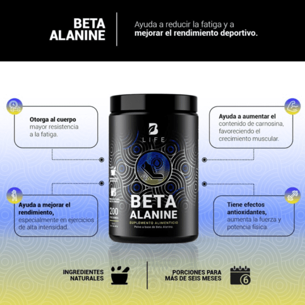 BLife | Beta Alanine | Beta Alanina 400 gr | 200 serv - Imagen 3