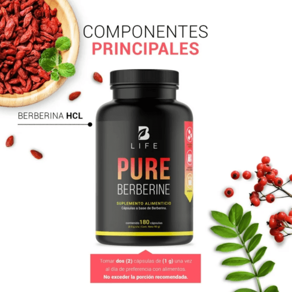 BLife | Pure Berberine | Berberina Pura 180 Caps | 500 mg - Imagen 3