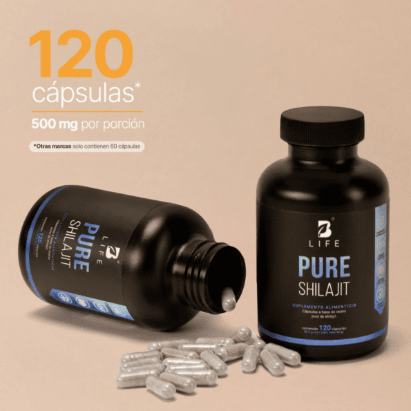 BLife | Pure Shilajit | Extracto de Shilajit en polvo 120 caps | 500 mg - Imagen 4