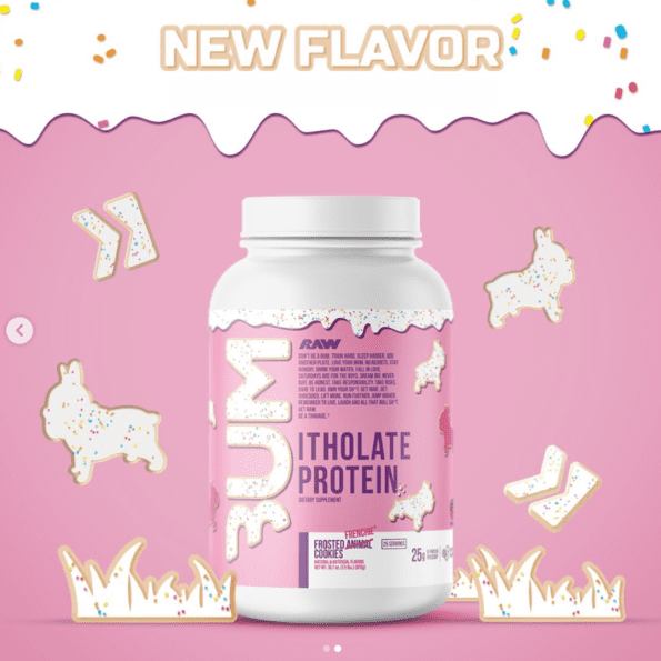 RAW CBUM ISO 780g (1.72 lbs) Proteína aislada de suero de leche | Sabor Frosted Frenchie Cookies - Imagen 6