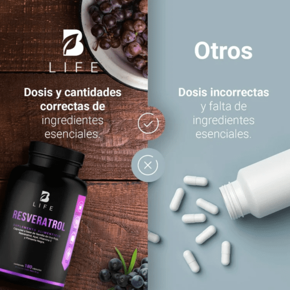 BLife | Resveratrol 180 Cápsulas | 500 mg - Imagen 5