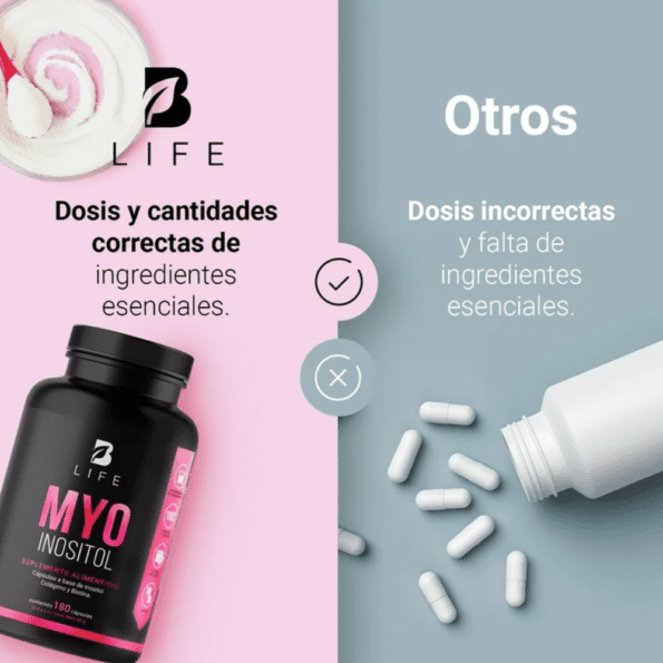 BLife | MYO Inositol | Inositol Puro 180 Cápsulas | 500 mg - Imagen 5