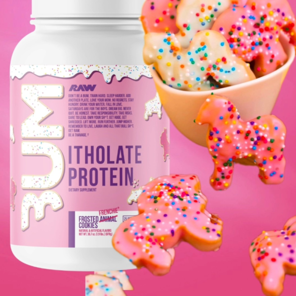 RAW CBUM ISO 780g (1.72 lbs) Proteína aislada de suero de leche | Sabor Frosted Frenchie Cookies - Imagen 9