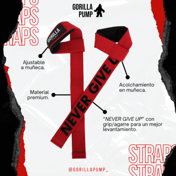 GORILLA PUMP | Straps "Never Give Up" - Imagen 4
