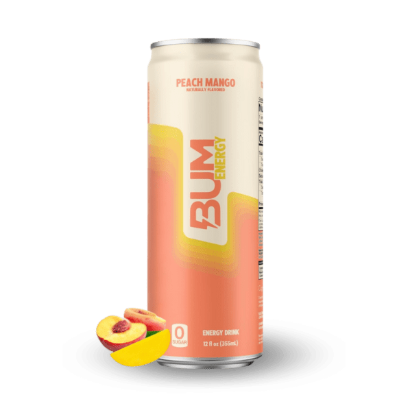 BUM Energy Drink 12 Oz | Sabor Peach Mango 1 pz