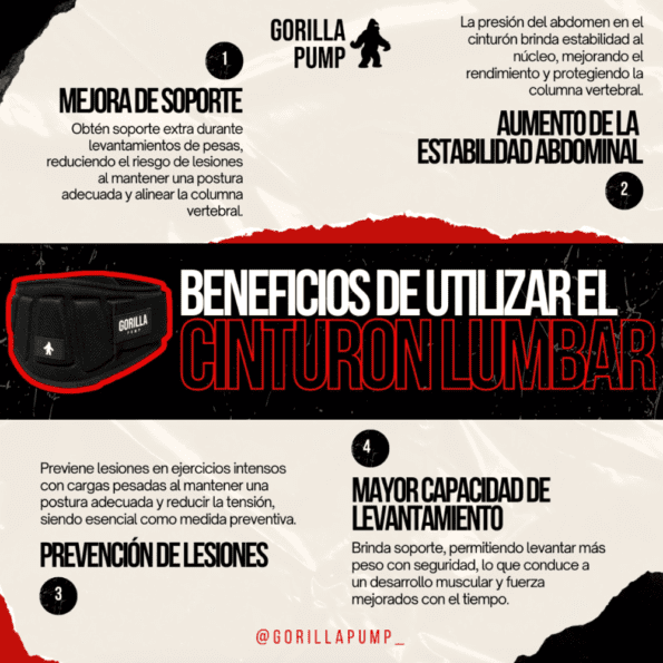 GORILLA PUMP | Cinturón De Velcro Con Hebilla de Acero | Color NEGRO - Imagen 5