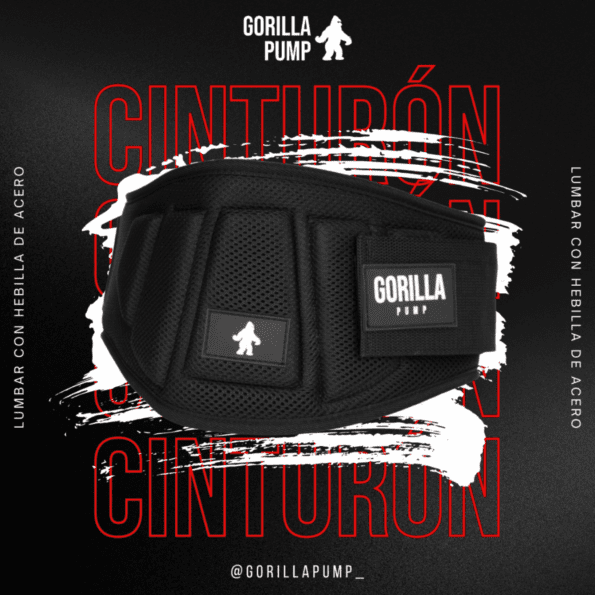 GORILLA PUMP | Cinturón De Velcro Con Hebilla de Acero | Color NEGRO - Imagen 9