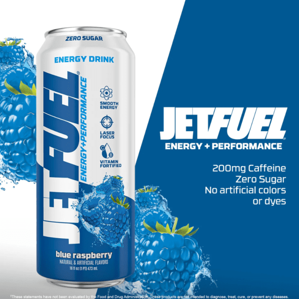 GAT JETFuel Energy Drink | Sabor Blue Raspberry | 16 Oz - Imagen 5