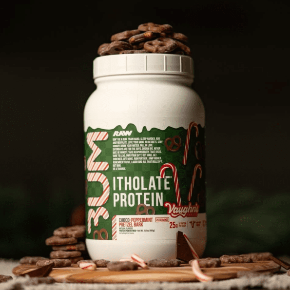 RAW CBUM ISO 780g (1.72 lbs) Proteína aislada de suero de leche | Sabor Choco Peppermint Pretzel Bark - Imagen 4