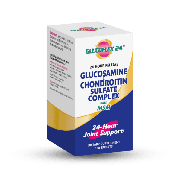 Glucoflex | Glucosamina & Chondroitin Sulfate Complex con MSM 24 horas | 120 tabs