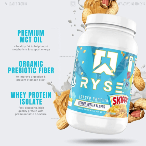 Ryse Protein 908g (2 Lbs) 27 servs | Proteína aislada de suero de leche | Sabor Skippy Peanut Butter - Imagen 5