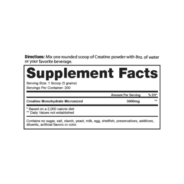 Dragon Creatine Monohydrate 1000 gr - Imagen 2