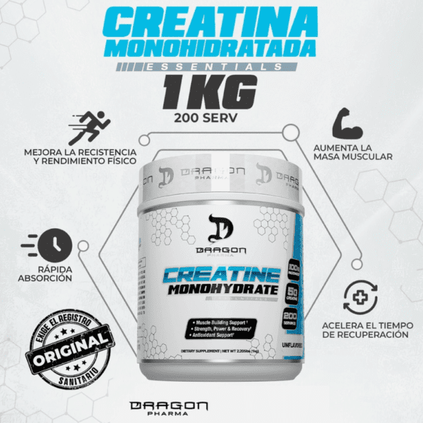 Dragon Creatine Monohydrate 1000 gr - Imagen 3