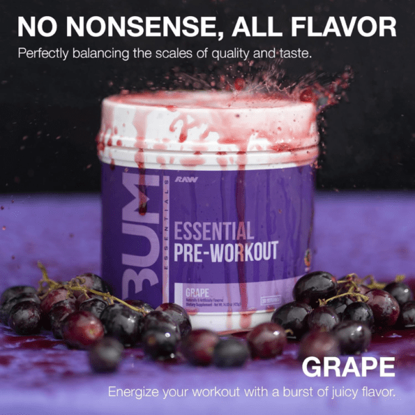 Raw CBUM Essential Pwo | Sabor Grape | 30 serv - Imagen 5