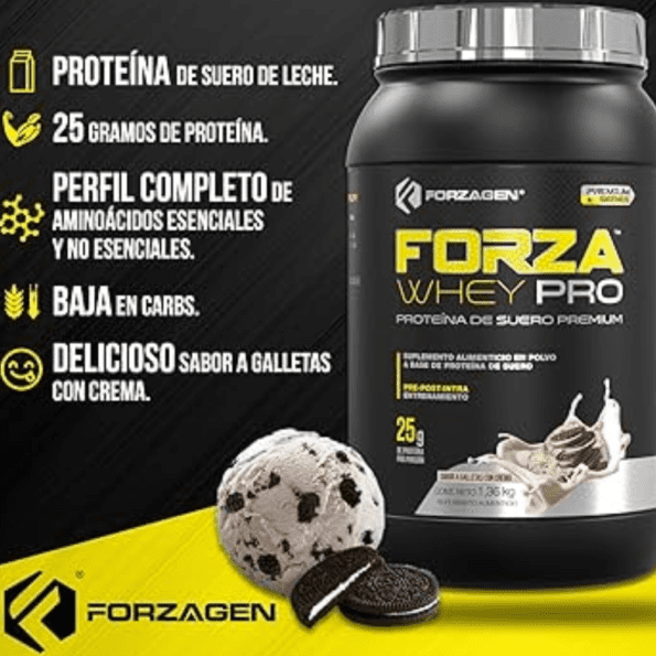 Forzagen | Forza Whey Pro 2.27 kg (5 lb) | Sabor Cookies and Cream - Imagen 5
