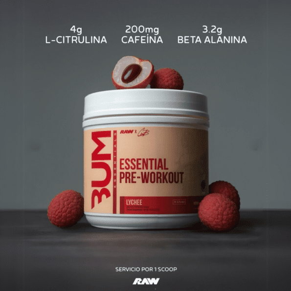 Raw CBUM Essential Pwo | Sabor Lychee | 30 serv - Imagen 5
