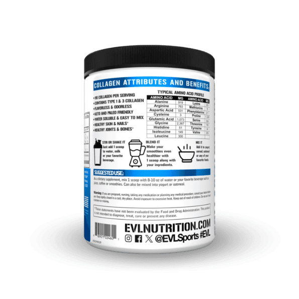 EVL | Collagen Peptides 30 serv | Unflavored - Imagen 3