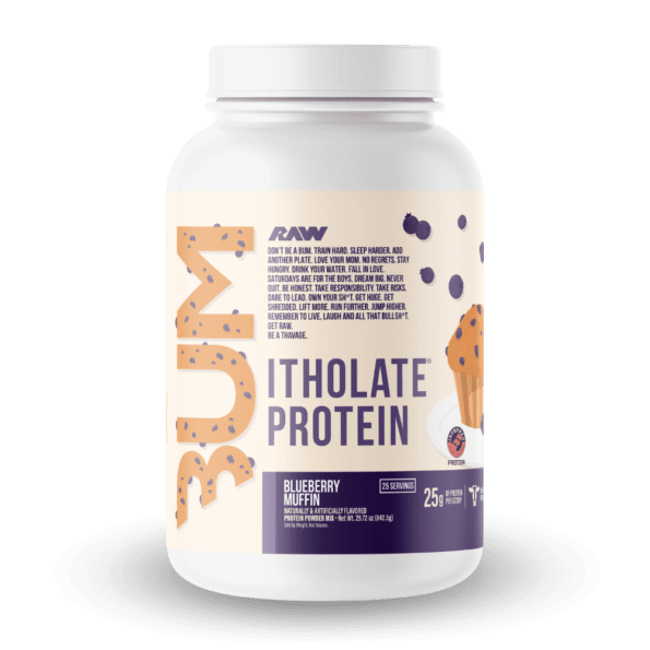 RAW CBUM ISO 780g (1.72 lbs) Proteína aislada de suero de leche | Sabor Blueberry Muffin
