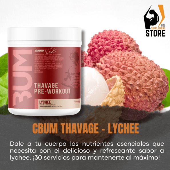 Raw CBUM Thavage Pwo | Sabor Lychee | 40 serv - Imagen 4