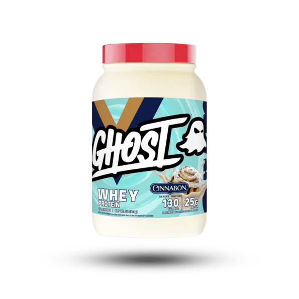 GHOST Whey Protein 924g (2 lb) | Sabor Cinnabon | Proteína aislada de suero de leche
