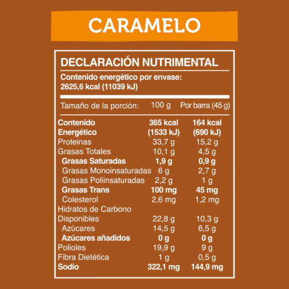 Wild Protein | Barras altas en proteína | Sabor Caramelo | 15 g de proteína | Sin azúcares ni grasa añadida | 45 g cada barra - Imagen 2