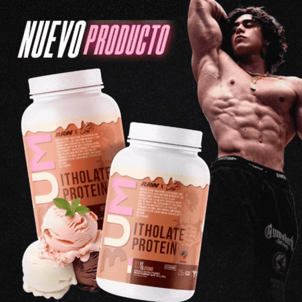 RAW CBUM ISO 780g (1.72 lbs) Proteína aislada de suero de leche | Sabor Nieve Napolitano - Imagen 6