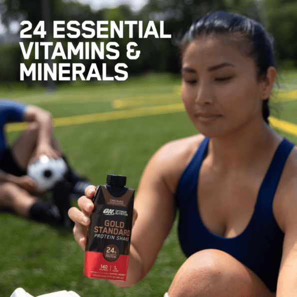 Optimum Nutrition | Gold Standard Shake de Proteína | Sabor Chocolate | 24g Proteína | Shake Listo para Beber - Imagen 7
