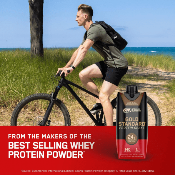 Optimum Nutrition | Gold Standard Shake de Proteína | Sabor Chocolate | 24g Proteína | Shake Listo para Beber - Imagen 8