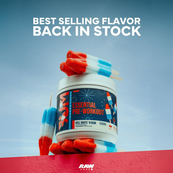Raw CBUM Essential Pwo | Sabor Red White and Bum | 30 serv - Imagen 3