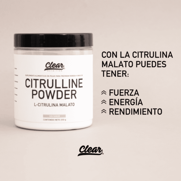 Clear Nutrition | Citrulline Powder 50 serv (250 gr) - Imagen 2