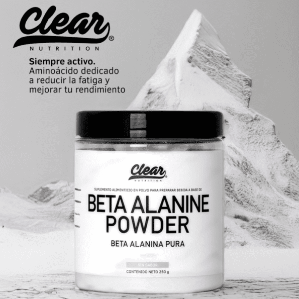 Clear Nutrition | Beta Alanine 100% Pura | 100 serv (250 gr) - Imagen 5