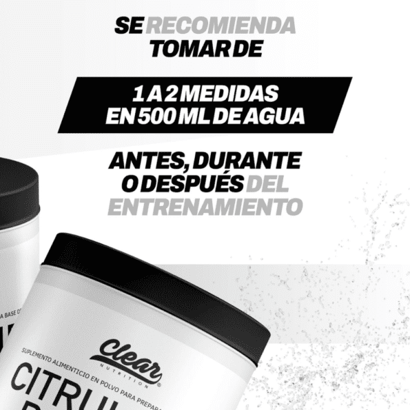Clear Nutrition | Citrulline Powder 50 serv (250 gr) - Imagen 5