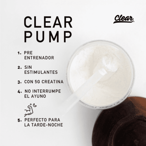 Clear Nutrition | Clear PUMP (500 gr) Sin Sabor y Sin Estimulantes - Imagen 9