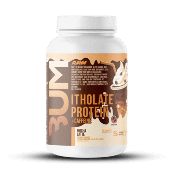 RAW CBUM ISO 780g (1.72 lbs) Proteína aislada de suero de leche | Sabor Mocha Latte
