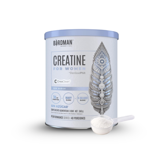 BIRDMAN | Creatine for Women con Myo Inositol y D-Chiro Inositol | Ácido Hialurónico, Zinc, Metilfolato y Vitaminas| Sin Sabor | 40 Porciones | 348g