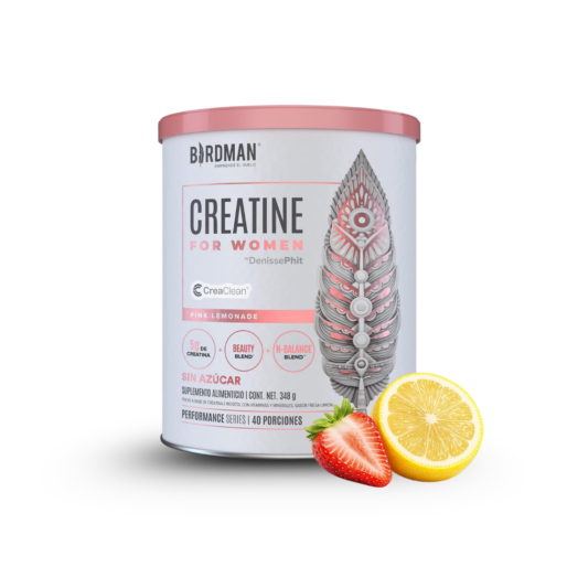 BIRDMAN | Creatine for Women con Myo Inositol y D-Chiro Inositol | Ácido Hialurónico, Zinc, Metilfolato y Vitaminas | SABOR Pink Lemonade | 40 Porciones | 348g